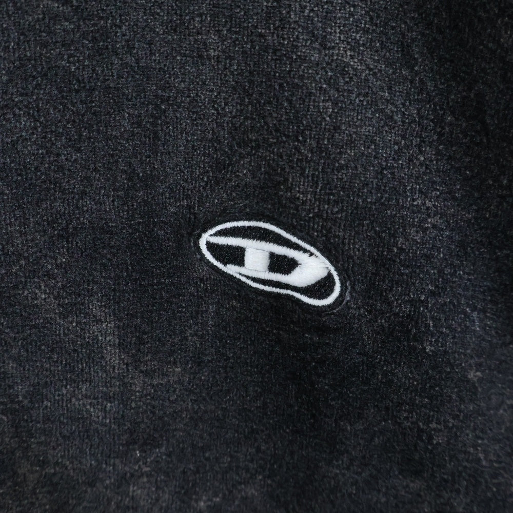 DIESEL(ディーゼル) 23AW S-RABAND ベロア ジップアップ トラックジャケット ブラック A11289