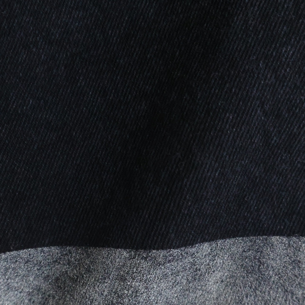 RIVINGTON roi Rebis(リヴィントンロイレビス ) Father Agency Fara-C jeans ダブルウエスト スウェット デニム レイヤードパンツ ブラック/グレー