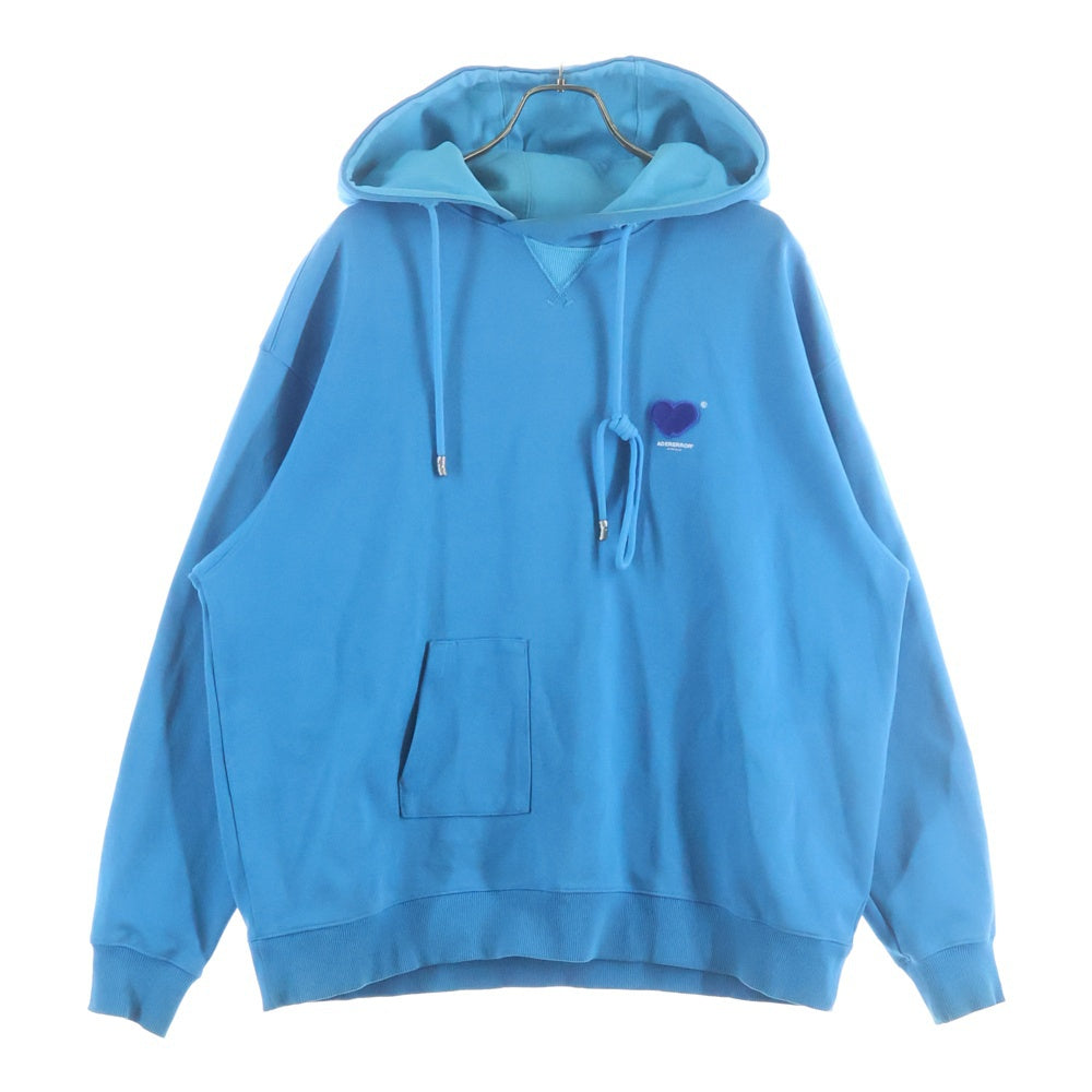 ADER ERROR(アーダーエラー) 22SS TWIN HEART HOODIE フロント ハートロゴ プルオーバースウェット ブルー BLASSHD03BL1