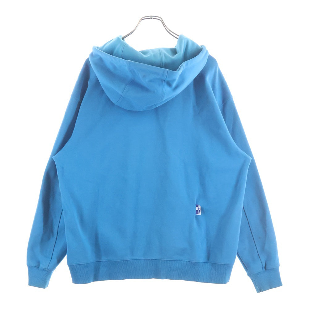 ADER ERROR(アーダーエラー) 22SS TWIN HEART HOODIE フロント ハートロゴ プルオーバースウェット ブルー BLASSHD03BL1