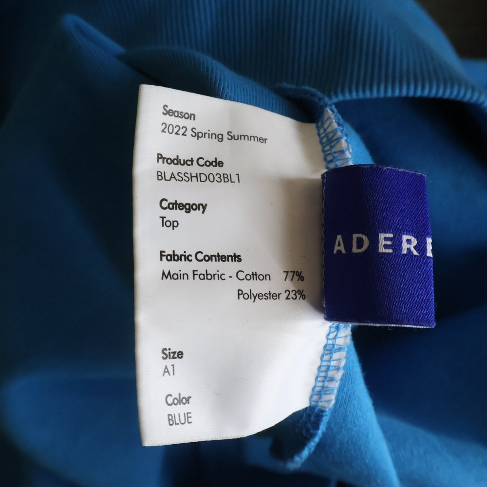 ADER ERROR(アーダーエラー) 22SS TWIN HEART HOODIE フロント ハートロゴ プルオーバースウェット ブルー BLASSHD03BL1