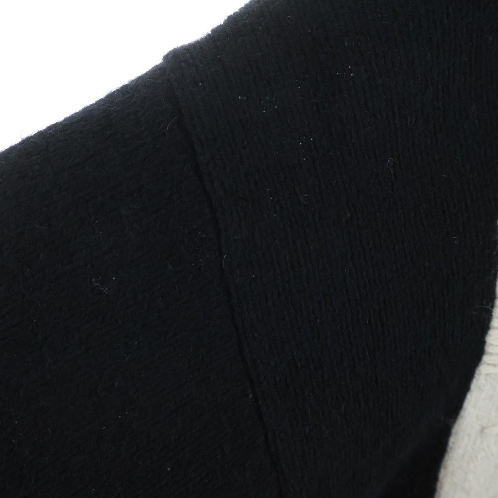 SAINT MICHAEL(セントマイケル) 22AW CLF MEN KNIT フロントデザイン ニットセーター ダメージ加工 デストロイ加工 SM-A22-0000-033 ブラック