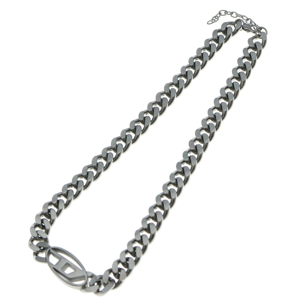 DIESEL(ディーゼル) Dロゴデザイン チェーン ネックレス DX1433040 シルバー