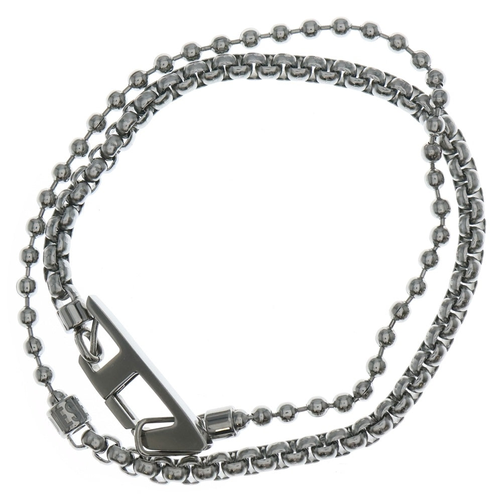 DIESEL(ディーゼル) Dロゴデザイン チェーン ブレスレット DX1473040 シルバー レディース
