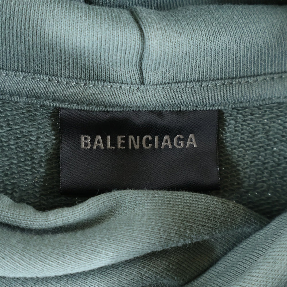 BALENCIAGA(バレンシアガ) 23AW ミラーロゴプリント プルオーバースウェットパーカー グレー 727163 TNVR3