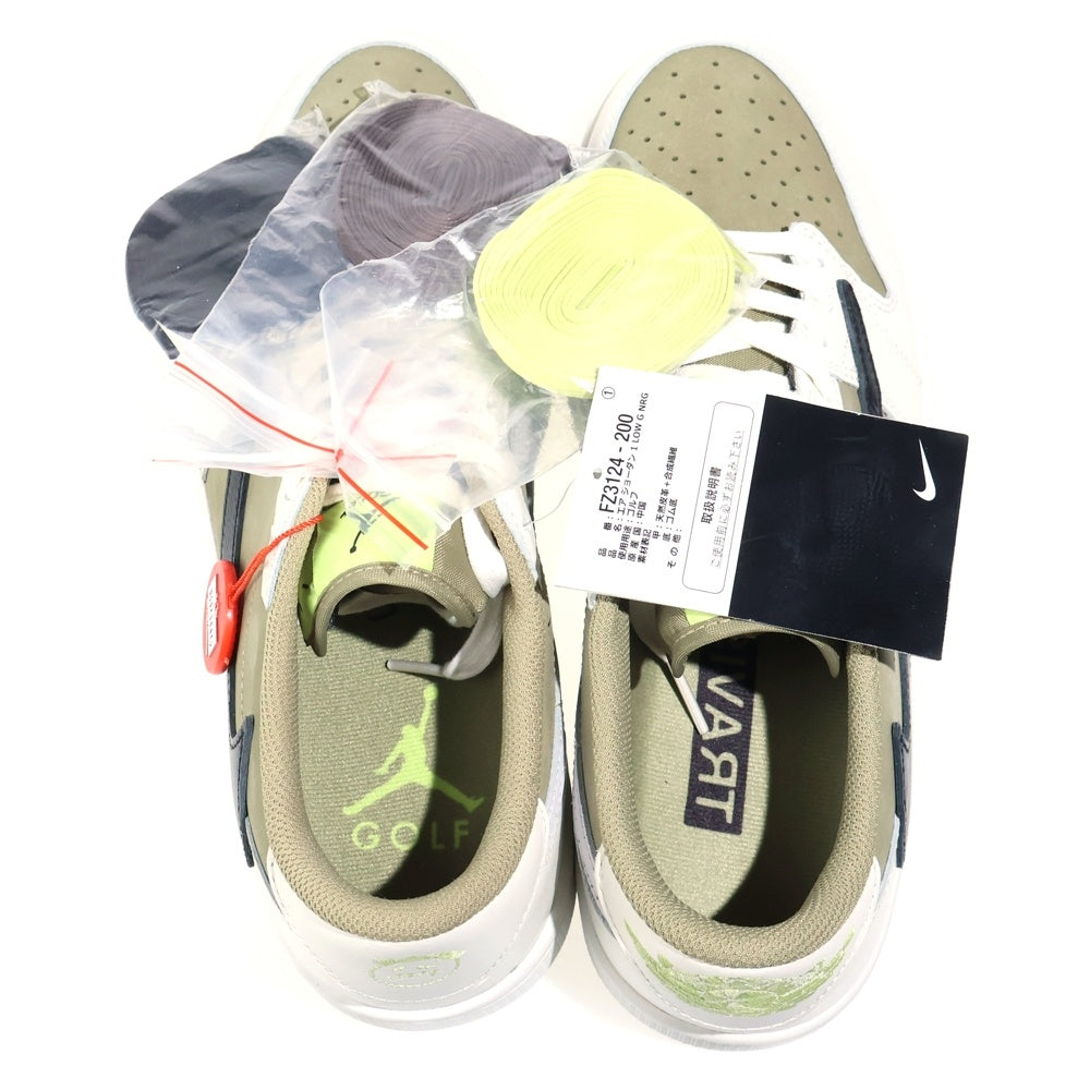 NIKE(ナイキ) ×TRAVIS SCOTT AIR JORDAN 1 LOW GOLF NRG NEUTRAL OLIVE トラヴィススコット エアジョーダン1 ゴルフ ローカットスニーカー US9/27cm FZ3124-200