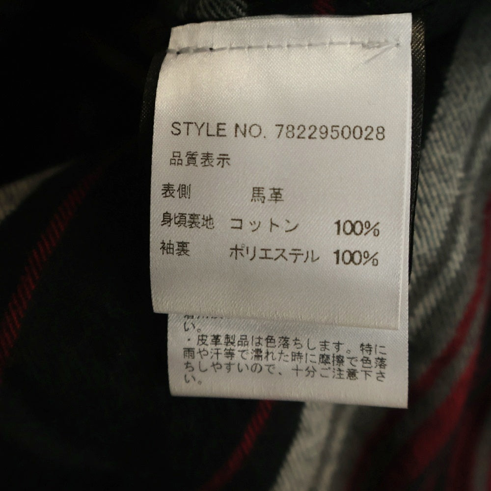 SCHOTT(ショット) P620H HORSEHIDE MECHANICS JKT ホースハイドレザー メカニックジャケット ブラック