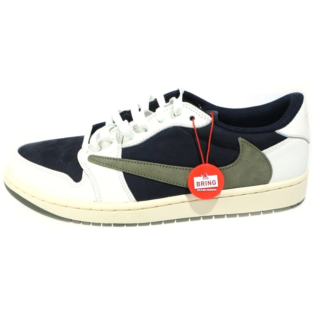 NIKE(ナイキ) ×TRAVIS SCOTT WMNS AIR JORDAN 1 LOW OG Medium Olive DZ4137-106 ×トラヴィススコット ウィメンズ エアジョーダン1 ローカットスニーカー US11.5/28.5cm レディース