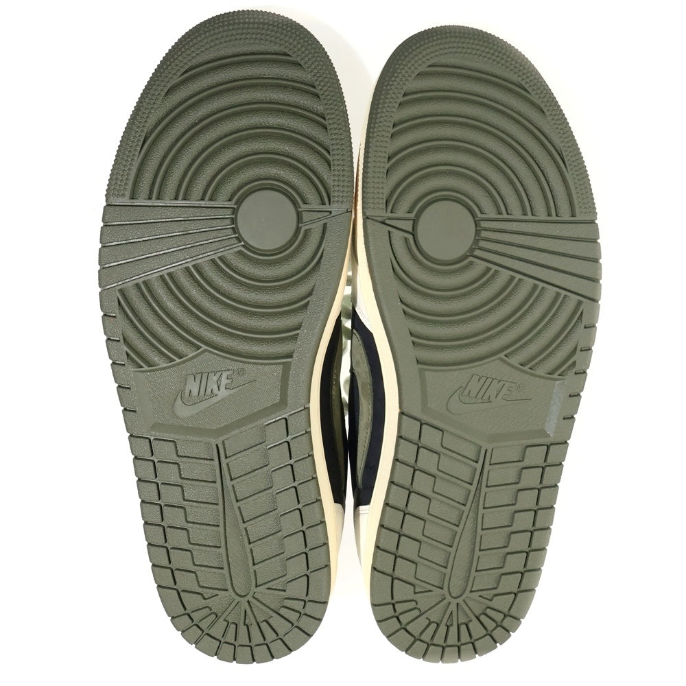 NIKE(ナイキ) ×TRAVIS SCOTT WMNS AIR JORDAN 1 LOW OG Medium Olive DZ4137-106 ×トラヴィススコット ウィメンズ エアジョーダン1 ローカットスニーカー US11.5/28.5cm レディース