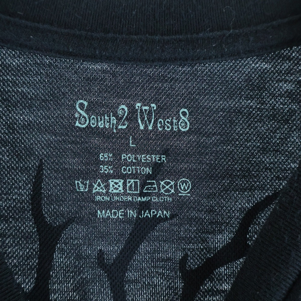 SOUTH2 WEST8(サウス2ウエスト8) フロントポケット プリント 半袖Tシャツ カットソー ブラック 0T615