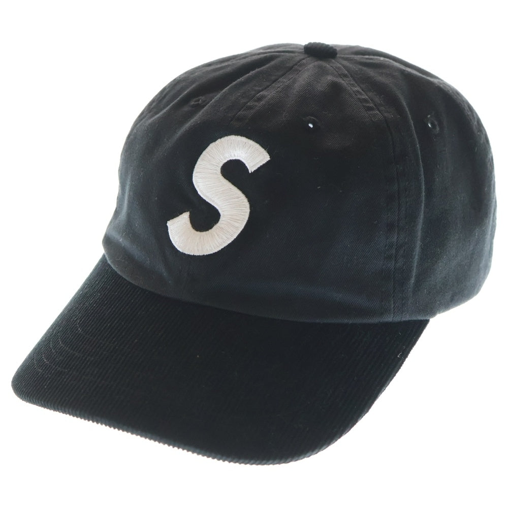 SUPREME(シュプリーム) 24SS 2-Tone S Logo 6-Panel 2トーン Sロゴ6パネル ロゴ刺繍キャップ 帽子 ブラック