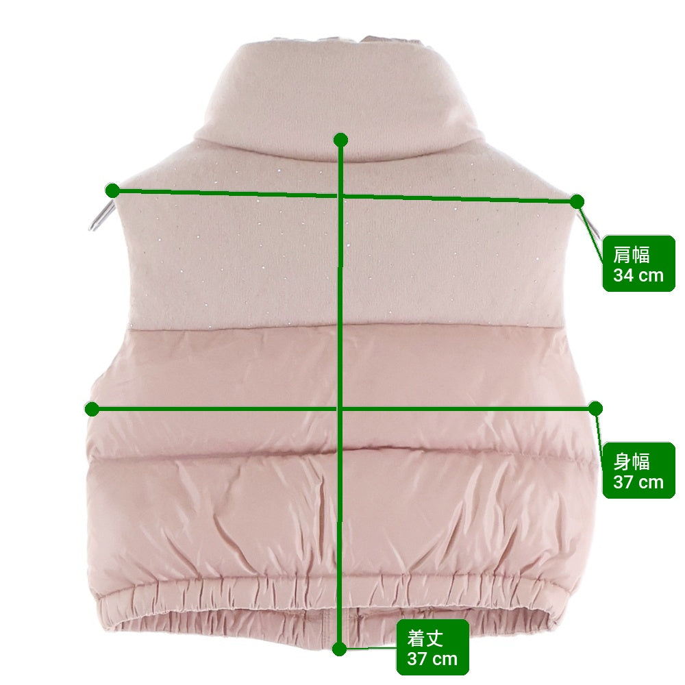 MONCLER(モンクレール) SUZAN GILET ラインストーン ダウンベスト ジレ ピンク キッズ I29541A00070 レディース