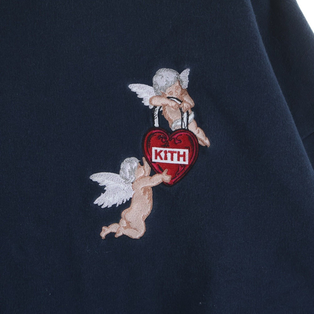 KITH(キス) エンジェル刺繍 クルーネックトレーナー スウェット ネイビー