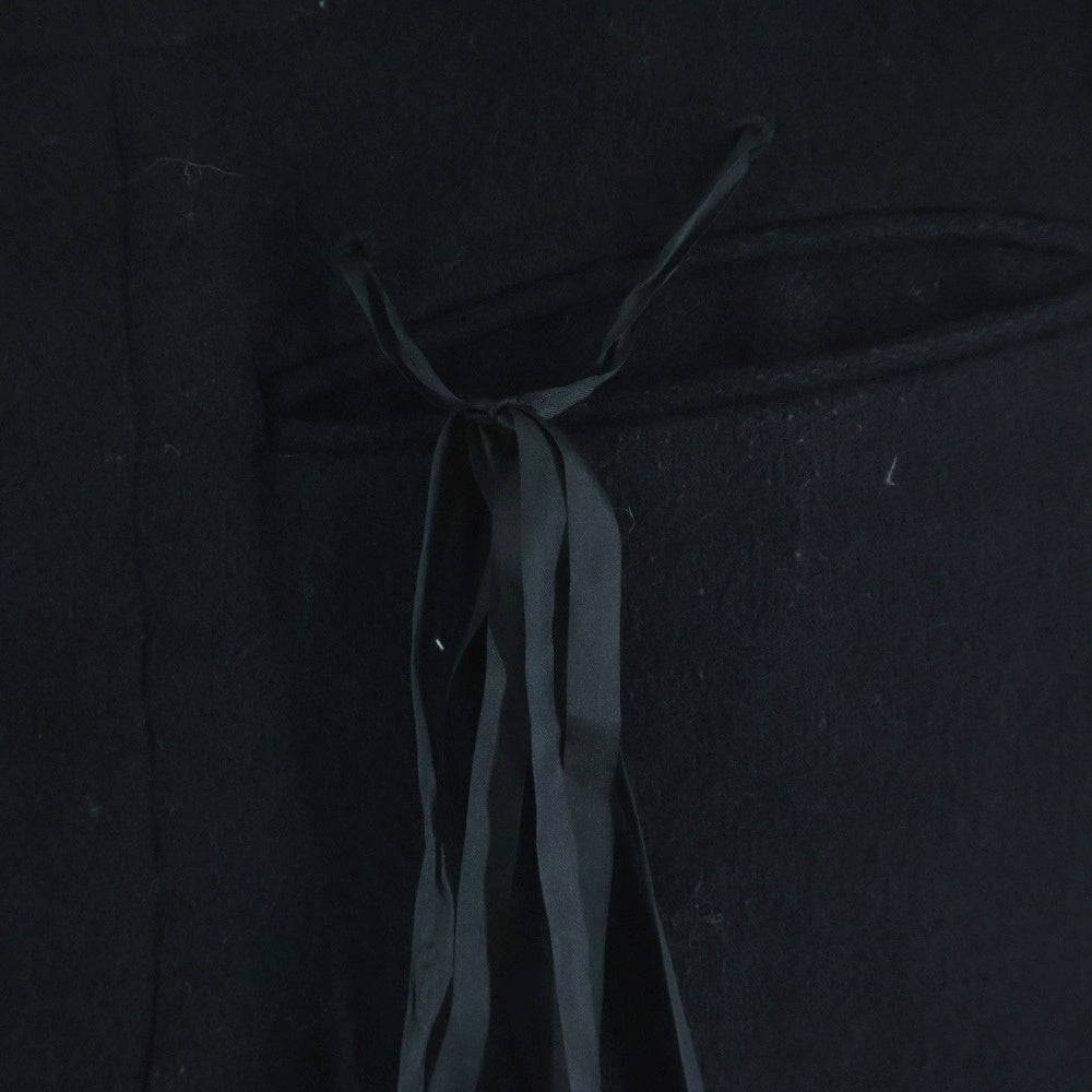 midorikawa(ミドリカワ) 25AW Belted Slacks ベルテッドスラックス ダメージ加工ストレートスラックス MID25AW-PT01 ブラック