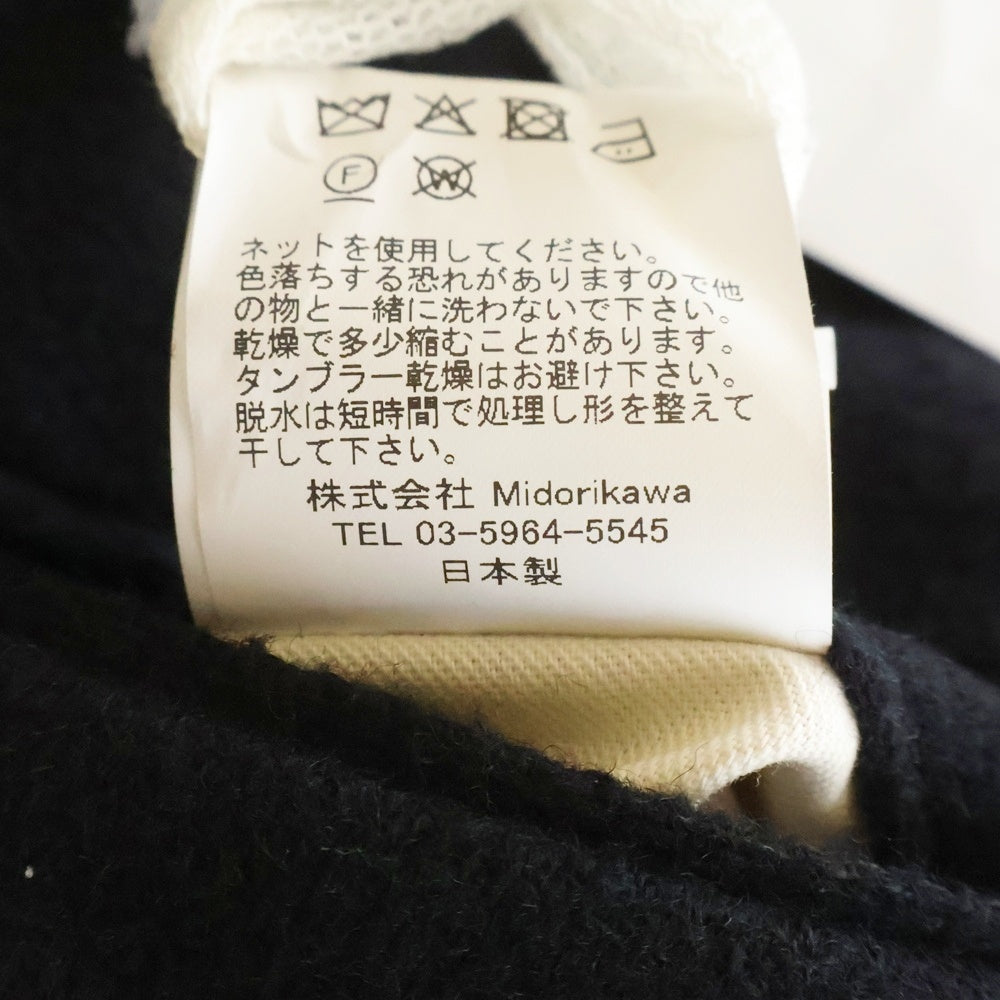 midorikawa(ミドリカワ) 25AW Belted Slacks ベルテッドスラックス ダメージ加工ストレートスラックス MID25AW-PT01 ブラック