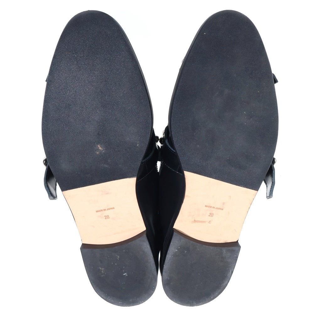 FACETASM(ファセッタズム) スタッズ フリンジ レザー ローファー シューズ ブラック