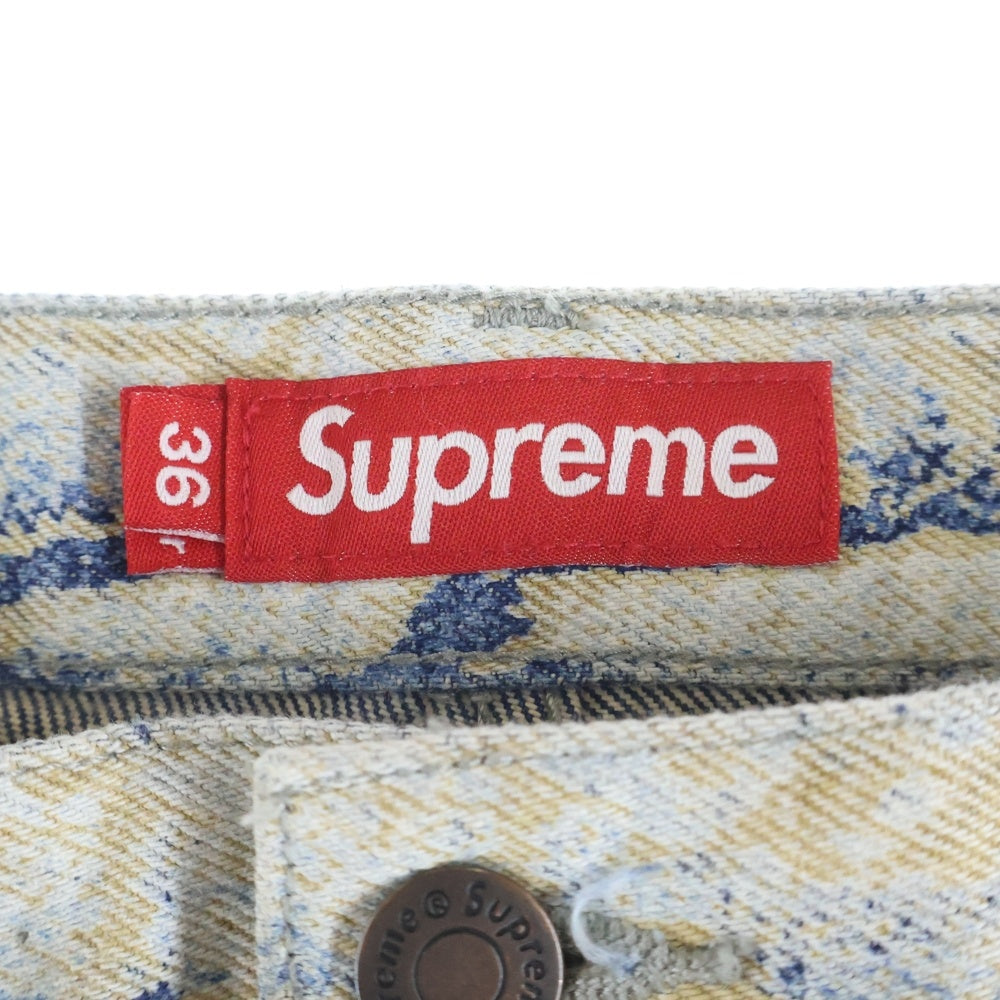 SUPREME(シュプリーム) 24AW Regular Jean Snake パイソン柄 レギュラー デニム パンツ インディゴ