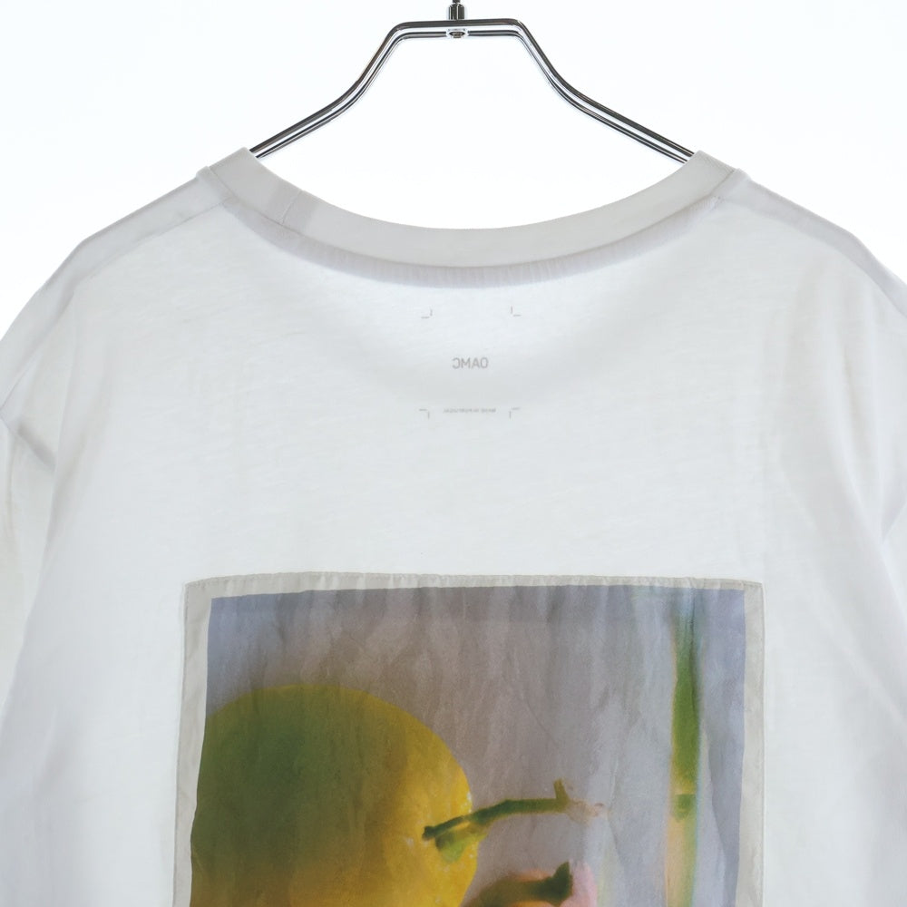 OAMC(オーエーエムシー) Silk Patch S/S Tee シルクパッチTシャツ クルーネック半袖Tシャツ カットソー 24E28OAJ18 ホワイト