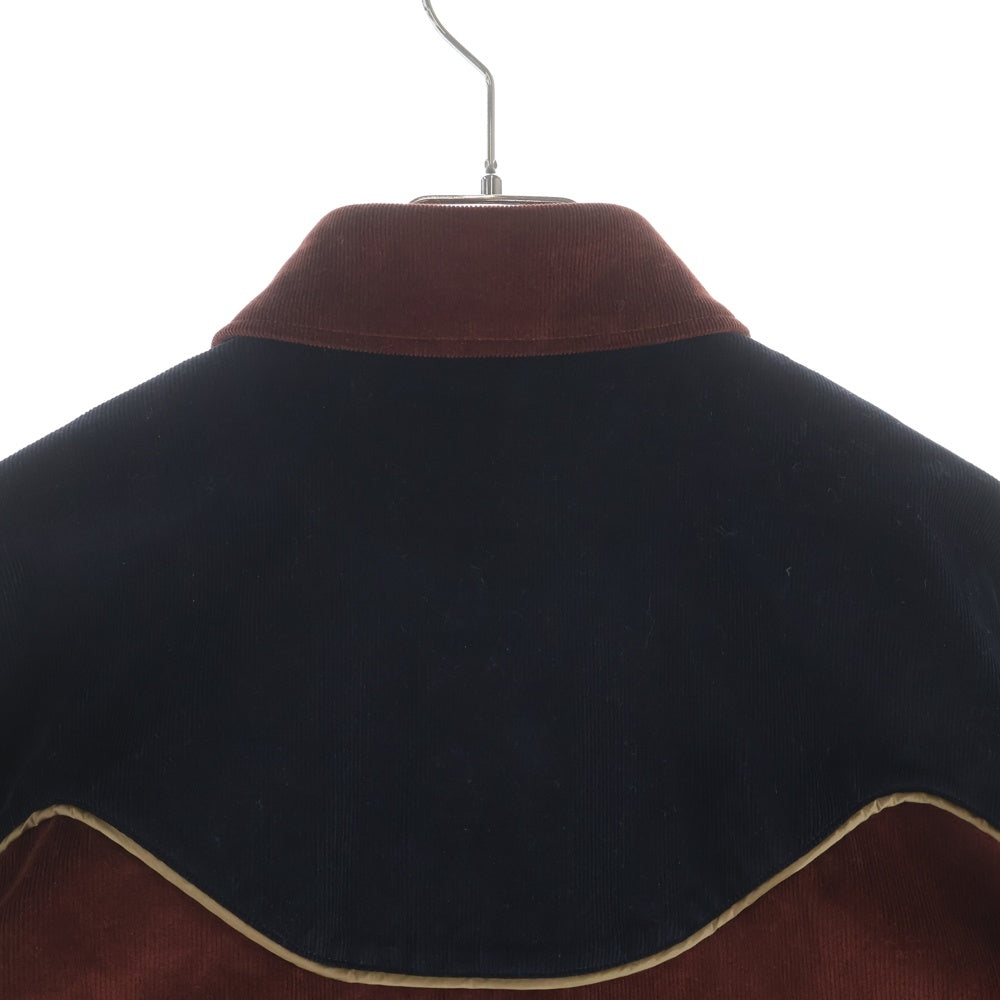 kolor(カラー) 24AW Western Shirt ロゴ刺繍ウエスタンシャツ 24WCM-B03117 ブラウン