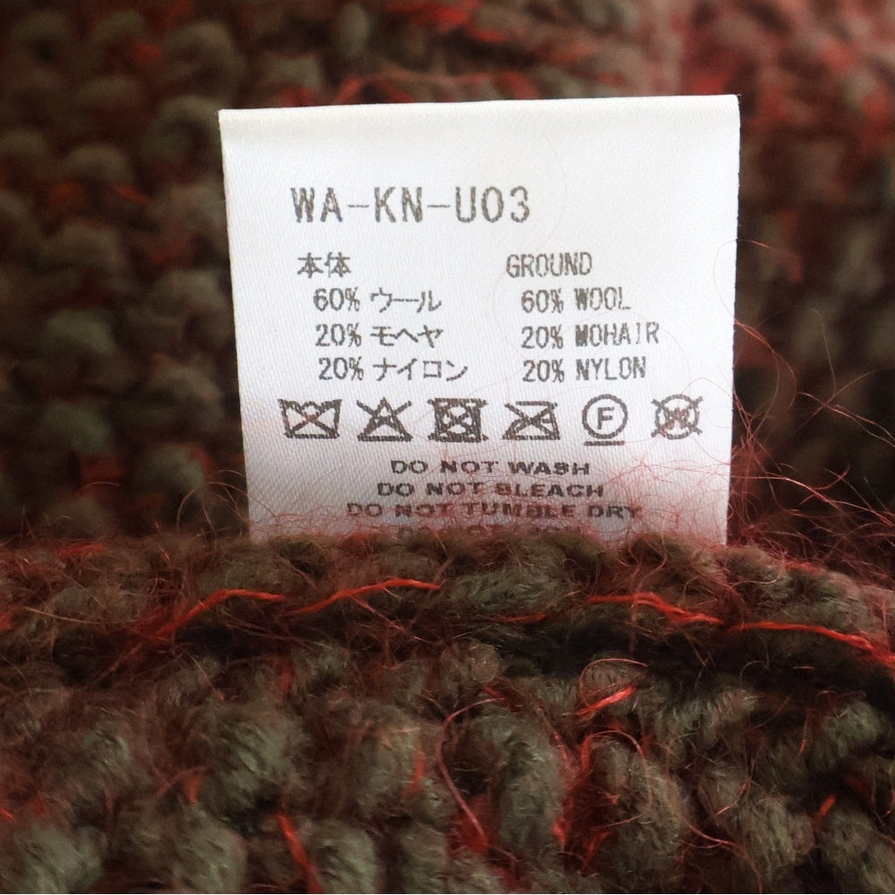 NO BRAND(ノーブランド) COGNOMEN コグノーメン LAYERED KNIT VEST レイヤードニットベスト Vネックニットベスト WA-KN-U03 バーガンディー