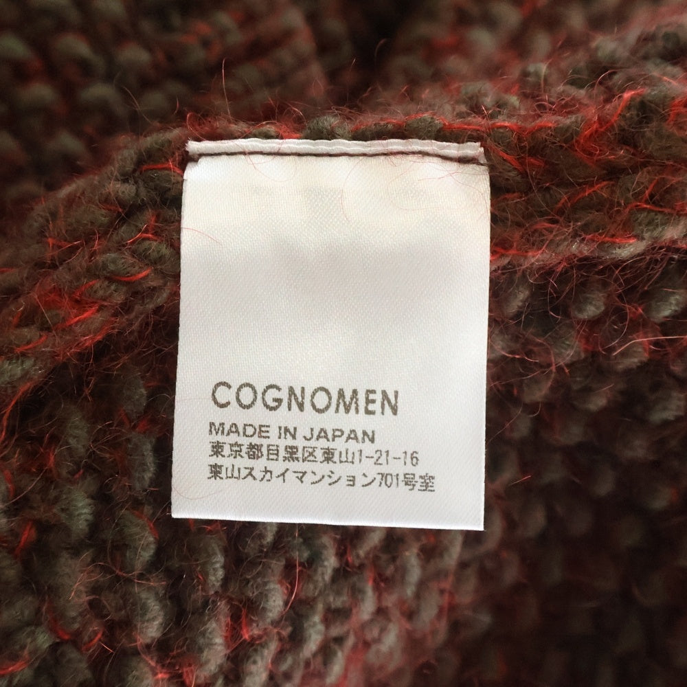 NO BRAND(ノーブランド) COGNOMEN コグノーメン LAYERED KNIT VEST レイヤードニットベスト Vネックニットベスト WA-KN-U03 バーガンディー
