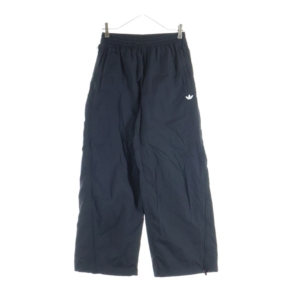 adidas(アディダス) Adilenium Over Size SST Track Pants アディレニウム オーバーサイズSSTトラックパンツ ロゴ刺繍ジップナイロンイージーパンツ JX1692 1L8006 ブラック