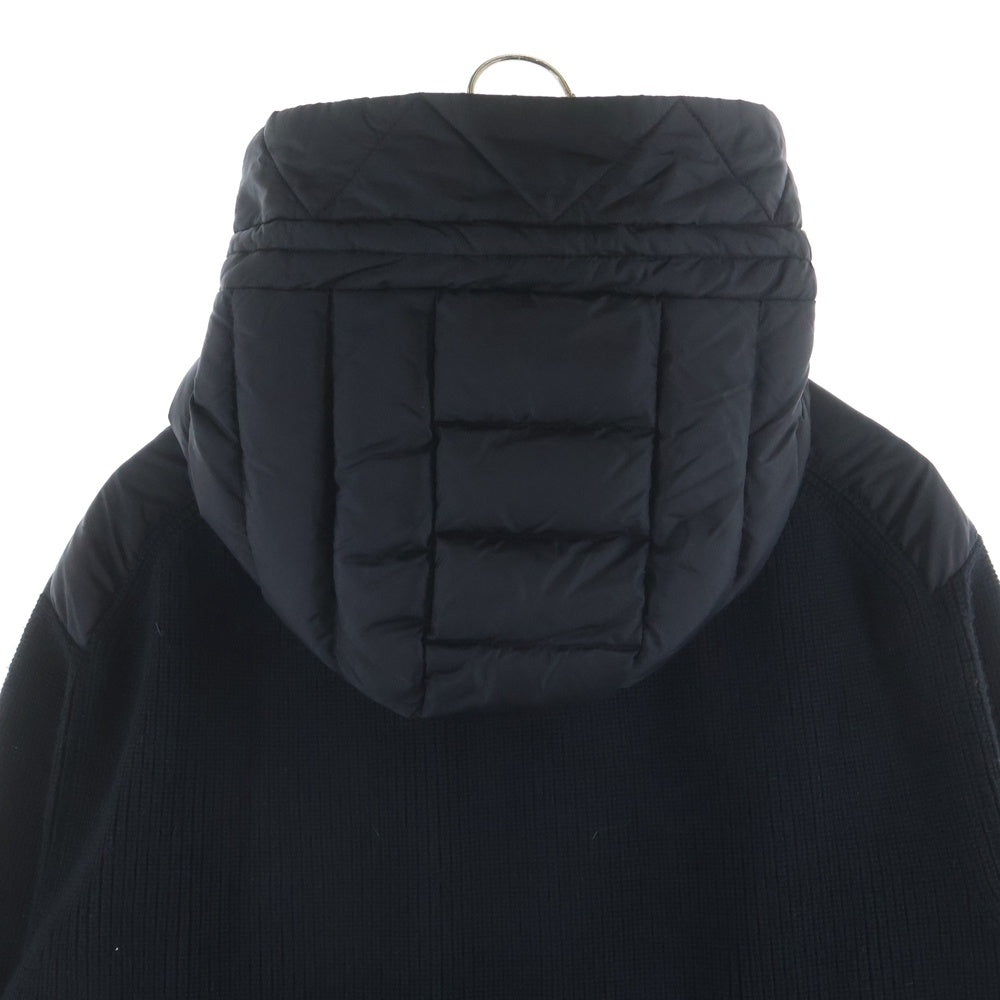 MONCLER(モンクレール) Cardigan Tricot カーディガントリコ ダウン切替ジップアップフーデットニットジャケット K20919B50800 A9340 ブラック