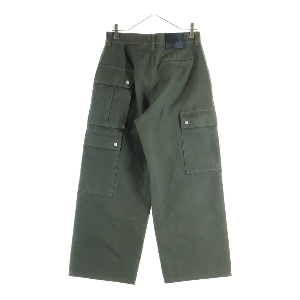 LOEWE(ロエベ) 25AW Cargo Trouser Pants カーゴトラウザーパンツ フラップポケットワイドパンツ H526Y04WG6 カーキ