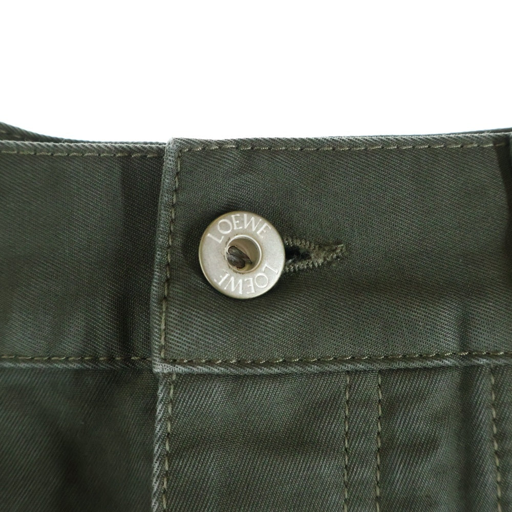 LOEWE(ロエベ) 25AW Cargo Trouser Pants カーゴトラウザーパンツ フラップポケットワイドパンツ H526Y04WG6 カーキ