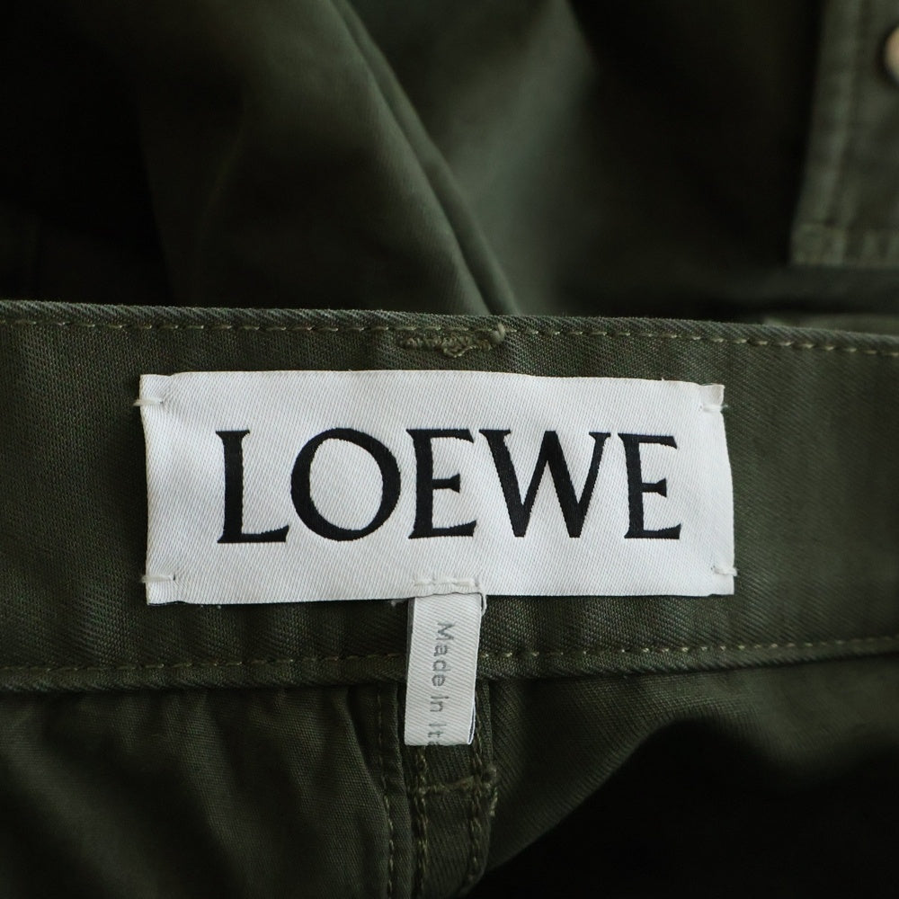 LOEWE(ロエベ) 25AW Cargo Trouser Pants カーゴトラウザーパンツ フラップポケットワイドパンツ H526Y04WG6 カーキ