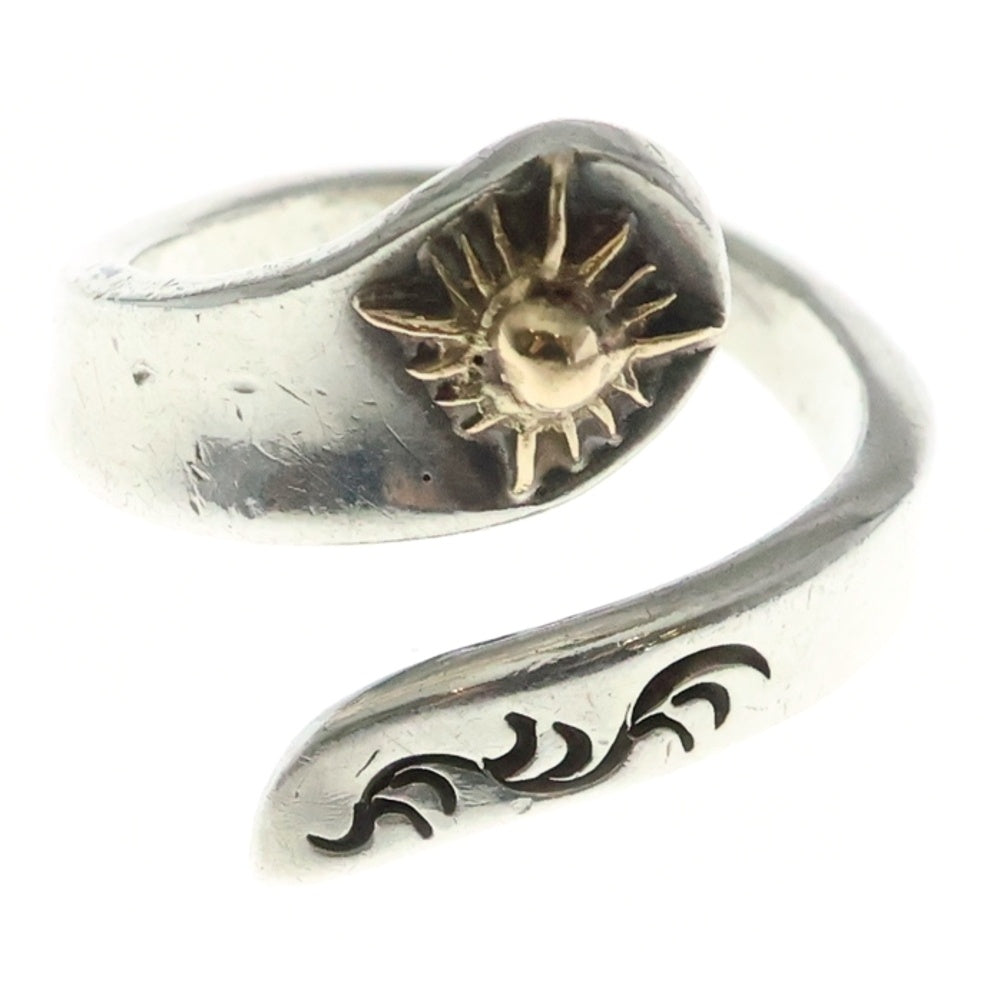 ARIZONA FREEDOM(アリゾナフリーダム) R-4a 太陽神 唐草 18K/SV925 コンビリング 指輪 ゴールド/シルバー