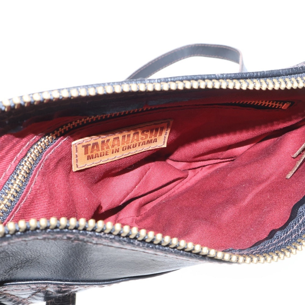 NO BRAND(ノーブランド) TAKAHASHI MADE IN OKUTAMA レザー キルティング ショルダーバッグ ブラウン