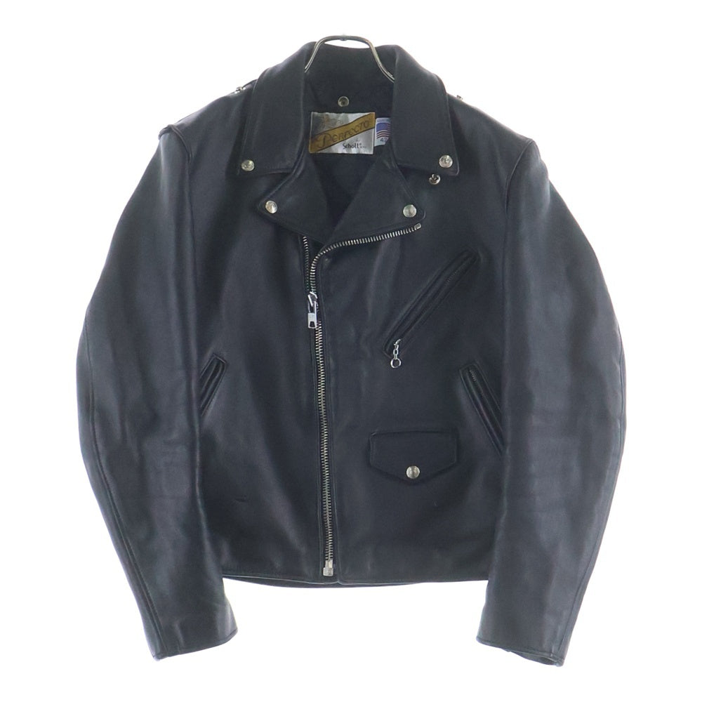 VANSON(バンソン) 618US ステアハイド ダブルライダースジャケット ブラック