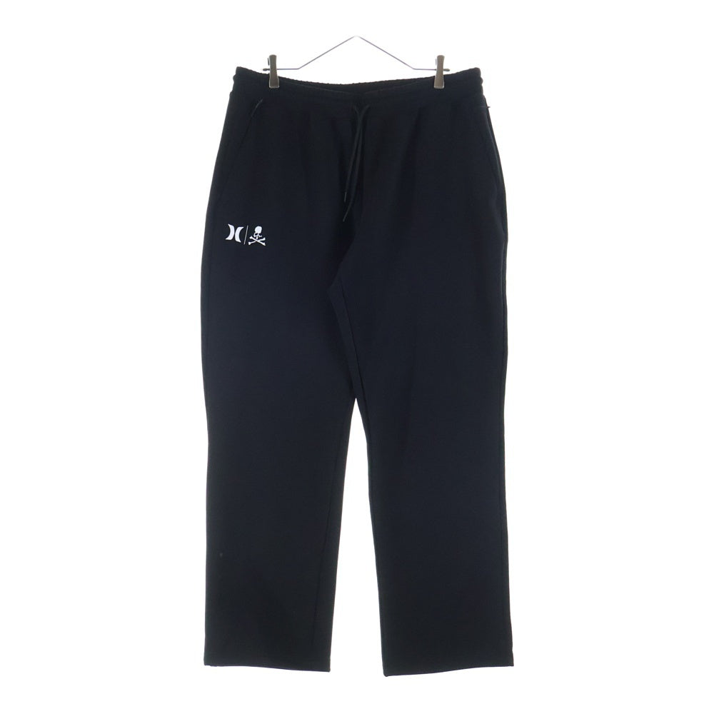 mastermind JAPAN(マスターマインドジャパン) ×Hurley Phantom Drawstring Pants ハーレー ファントムドローストリングパンツ ロゴプリントスウェットパンツ ブラック