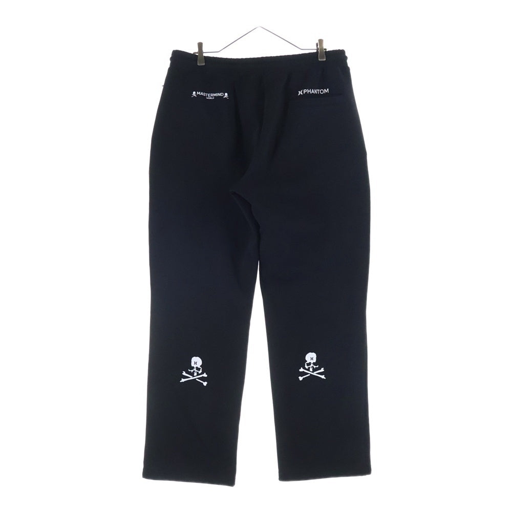 mastermind JAPAN(マスターマインドジャパン) ×Hurley Phantom Drawstring Pants ハーレー ファントムドローストリングパンツ ロゴプリントスウェットパンツ ブラック