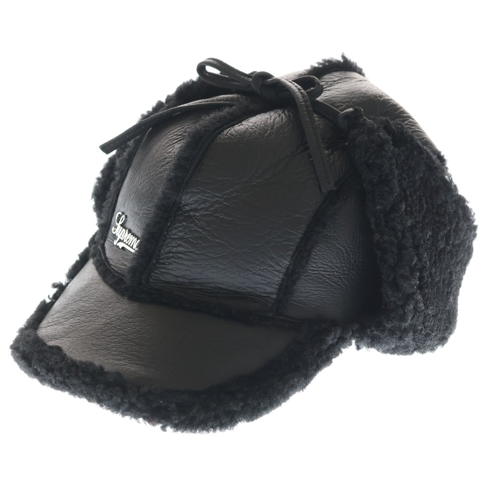 SUPREME(シュプリーム) 25AW Shearling Lined Earflap Cap シアリング ラインド イヤーフラップ キャップ ブラック