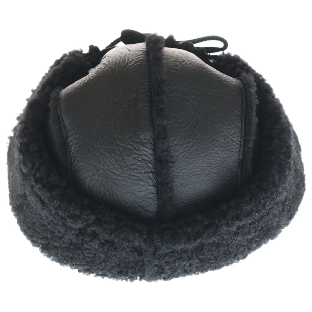 SUPREME(シュプリーム) 25AW Shearling Lined Earflap Cap シアリング ラインド イヤーフラップ キャップ ブラック