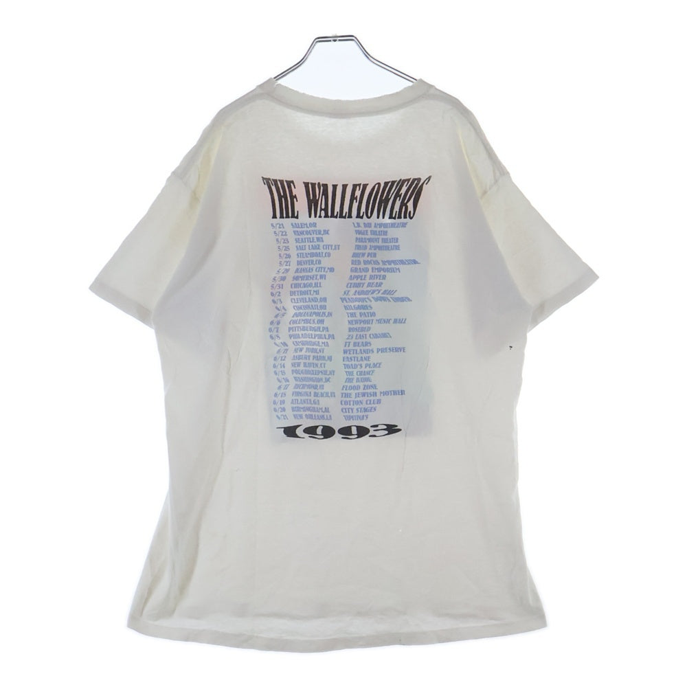 VINTAGE(ヴィンテージ) 90s THE WALLFLOWERS 1993 Tour T-Shirts ザウォールフラワーズ 1993ツアーTシャツ 両面プリントクルーネック半袖Tシャツ ホワイト