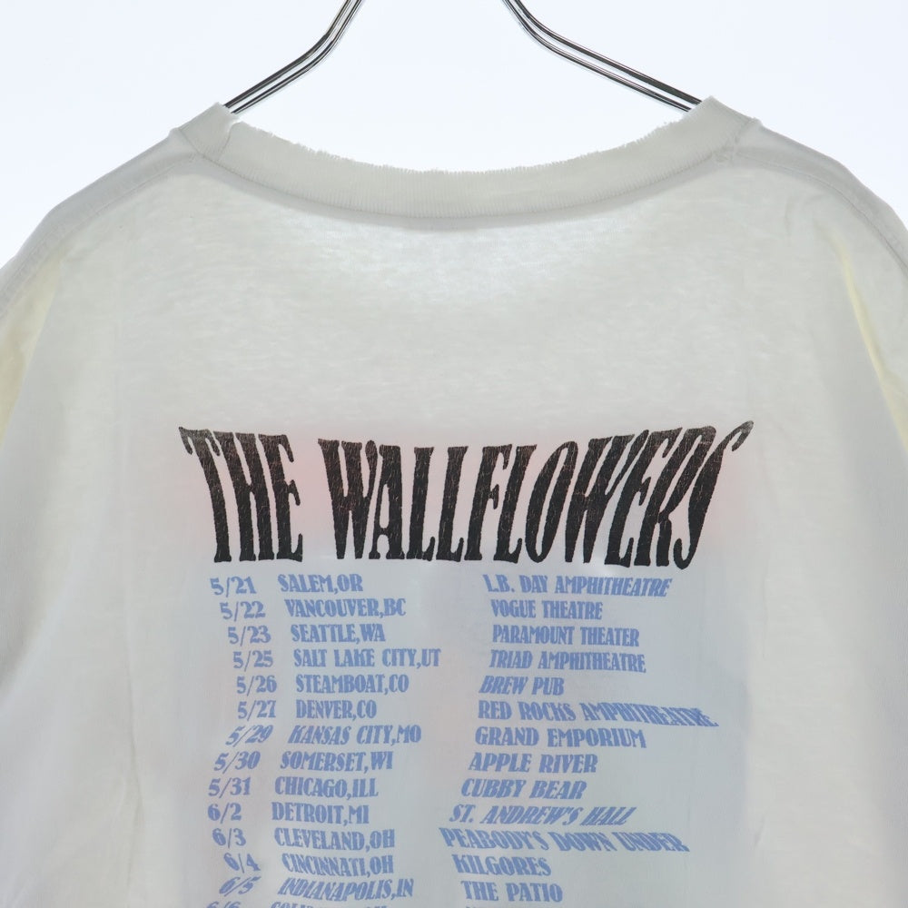 VINTAGE(ヴィンテージ) 90s THE WALLFLOWERS 1993 Tour T-Shirts ザウォールフラワーズ 1993ツアーTシャツ 両面プリントクルーネック半袖Tシャツ ホワイト