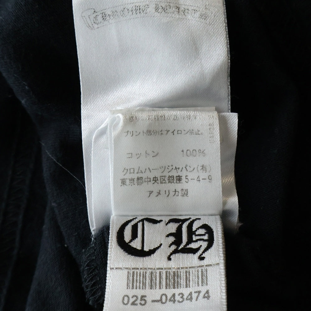 CHROME HEARTS(クロムハーツ) CH T-SHIRT ネックロゴ クルーネック半袖Tシャツカットソー ブラック
