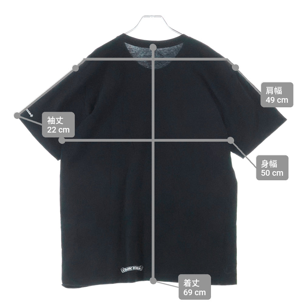 CHROME HEARTS(クロムハーツ) CH T-SHIRT ネックロゴ クルーネック半袖Tシャツカットソー ブラック