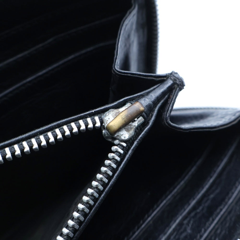 CHROME HEARTS(クロムハーツ) REC F ZIP 3クロス ラウンドジップレザーウォレット 財布 ブラック BCA368