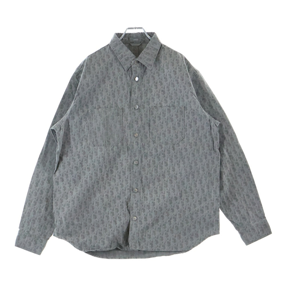 DIOR(ディオール) 20AW Oblique Overshirt オブリーク オーバーシャツ グレー 013D585B3001