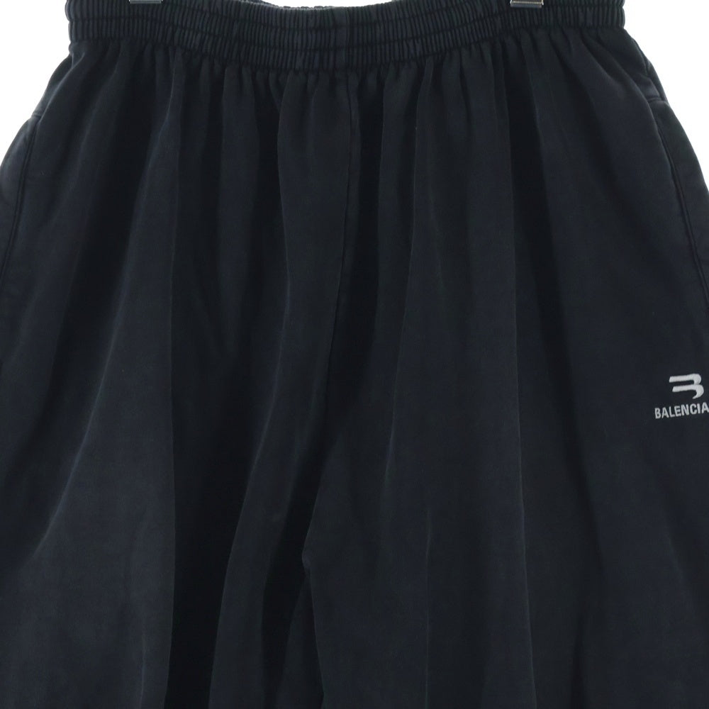 BALENCIAGA(バレンシアガ) Stretch Knee Sweat Pants ロゴ刺繍 スウェット パンツ チャコール 675244 TLVA1