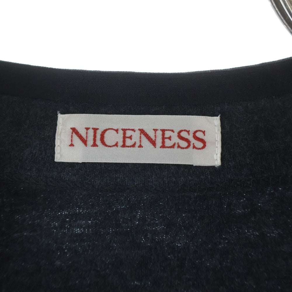 NICENESS(ナイスネス) 【SAMPLE品】 120s Wool Jersey Piping Jacket ウールミルド パイピングジャケット グレー