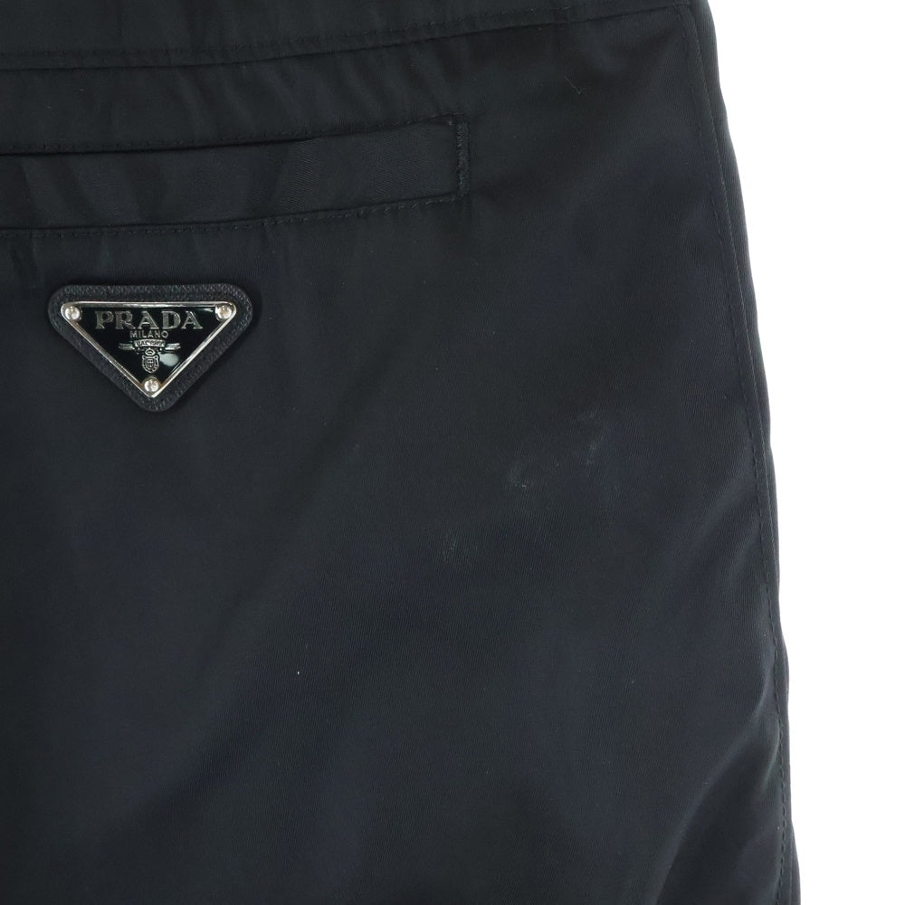PRADA(プラダ) Re-Nylon バックトライアングルロゴデザイン リナイロン イージーパンツ ブラック S202 1WQ8