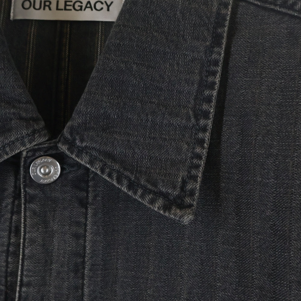 OUR LEGACY(アワーレガシー) CUT REBIRTH JACKET カットアウト デニム シャツ ジャケット ダークグレー M2245RT