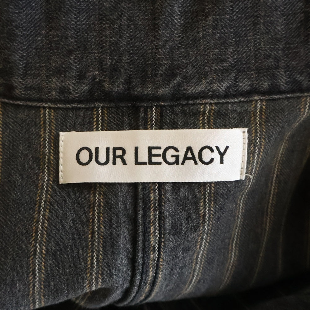 OUR LEGACY(アワーレガシー) CUT REBIRTH JACKET カットアウト デニム シャツ ジャケット ダークグレー M2245RT