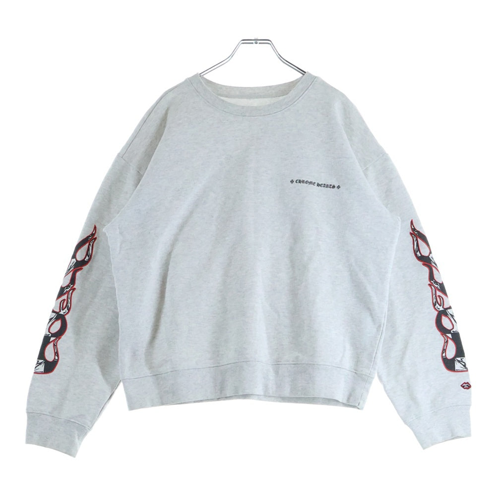 CHROME HEARTS(クロムハーツ) MATTY BOY PPO BRAIN SWTSHRT マッティボーイ ブレイン クルーネックスウェットトレーナー グレー