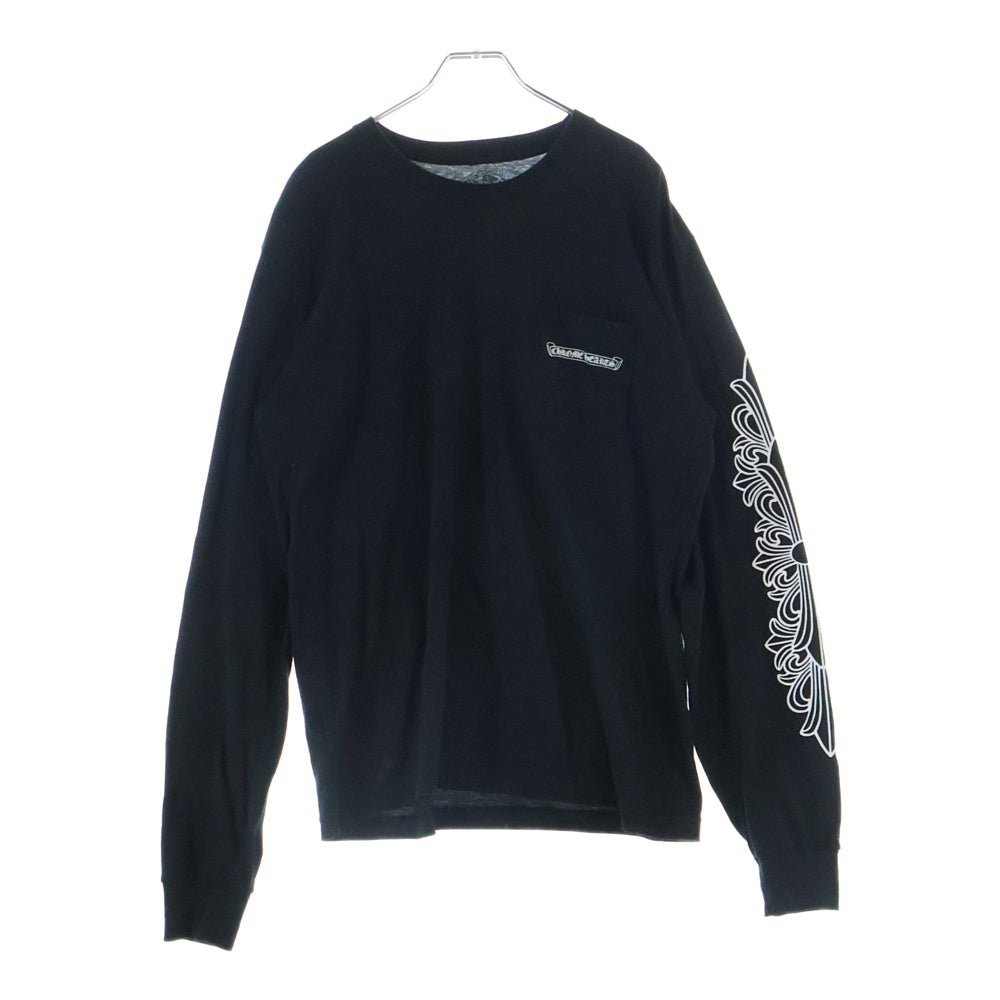 CHROME HEARTS(クロムハーツ) ×MATTY BOY ASPEN Limited Floral Cross Long Sleeve Tee マッティボーイ アスペン限定 フローラルクロス 長袖Tシャツ ブラック